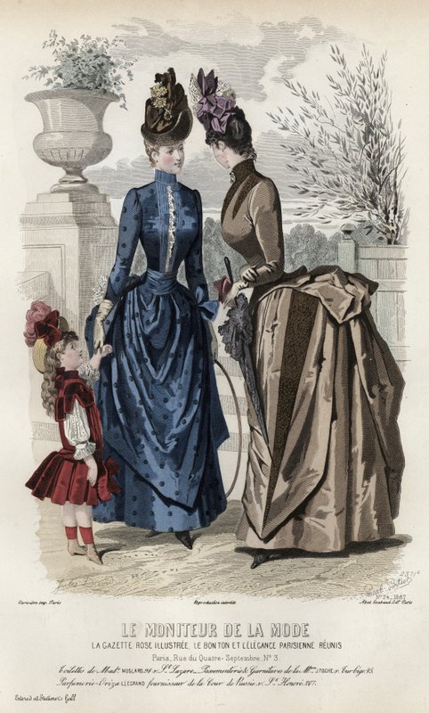 Francouzská módní deska, konec 19. století od French School
