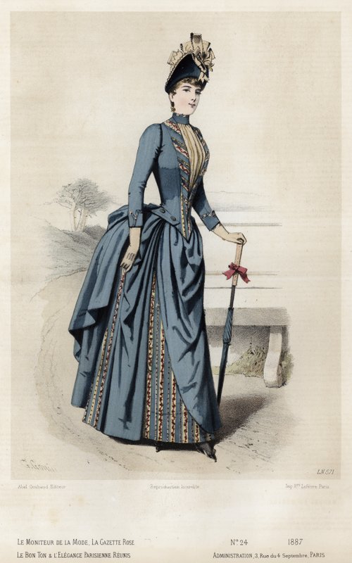 Francouzská módní deska, konec 19. století od French School