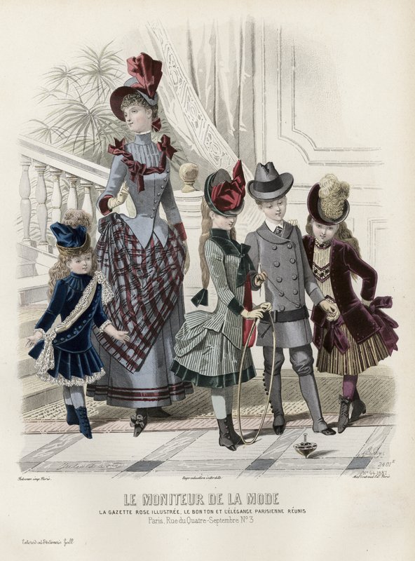 Francouzská módní deska, konec 19. století od French School