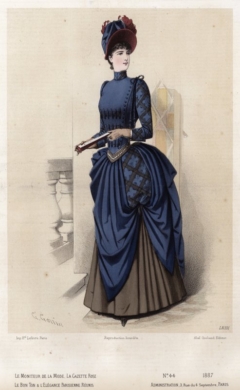 Francouzská módní deska, konec 19. století od French School