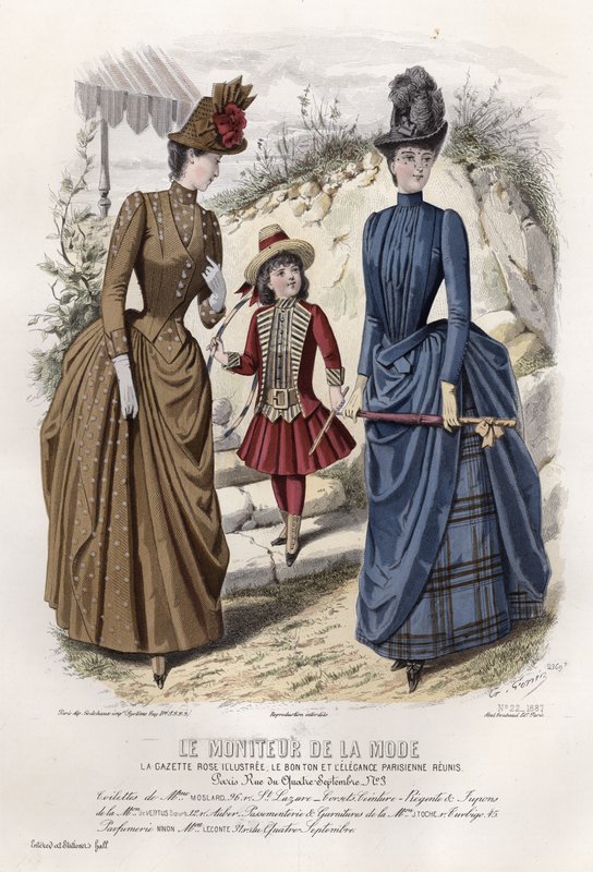 Francouzská módní deska, konec 19. století od French School