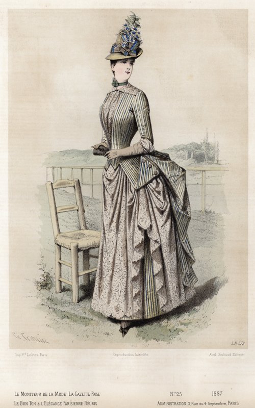 Francouzská módní deska, konec 19. století od French School