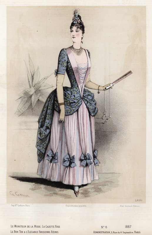 Francouzská módní deska, konec 19. století od French School