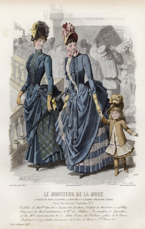Francouzská módní deska, konec 19. století od French School