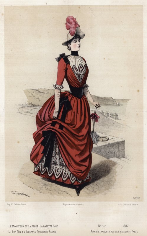 Francouzská módní deska, konec 19. století od French School