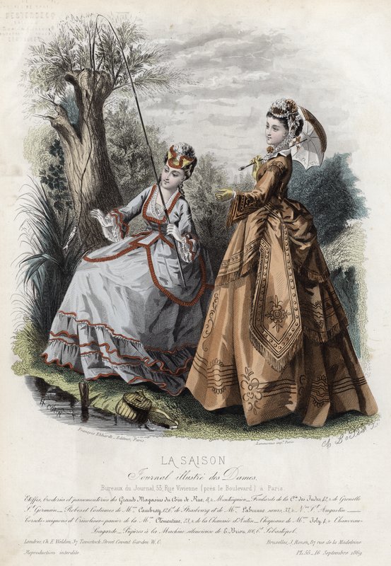 Francouzská módní deska, konec 19. století od French School