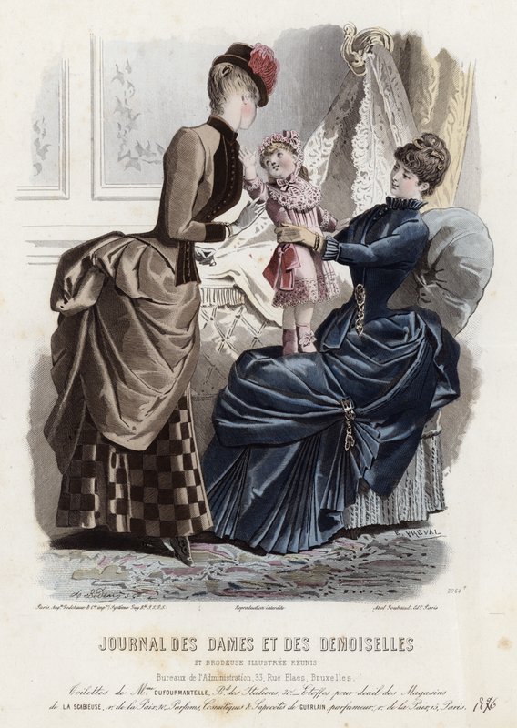 Francouzská módní deska, konec 19. století od French School