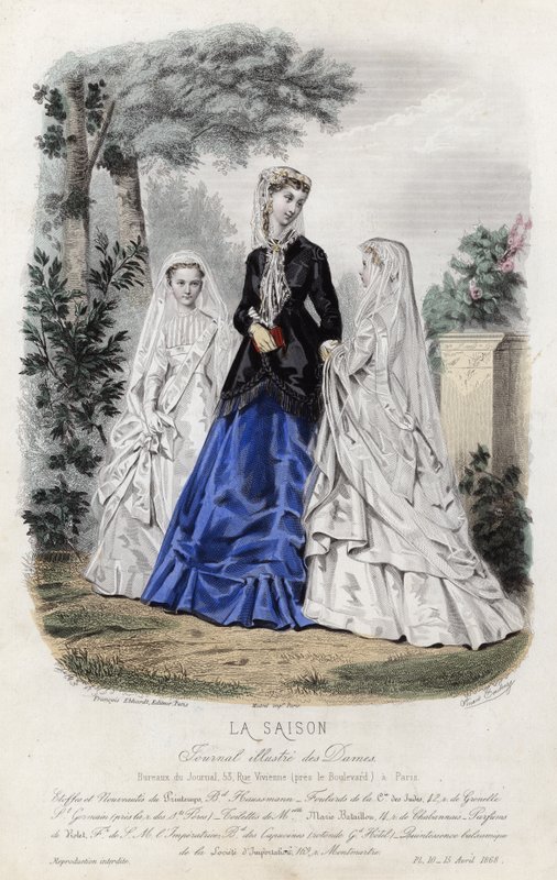 Francouzská módní deska, konec 19. století od French School