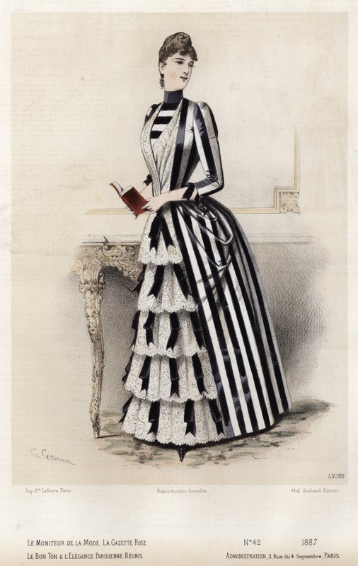Francouzská módní deska, konec 19. století od French School