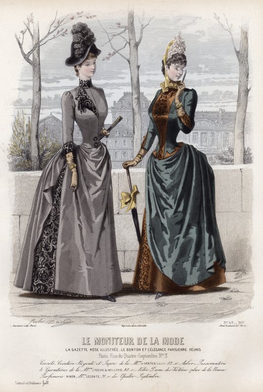 Francouzská módní deska, konec 19. století od French School