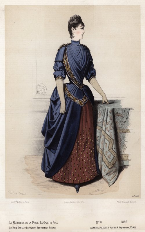 Francouzská módní deska, konec 19. století od French School