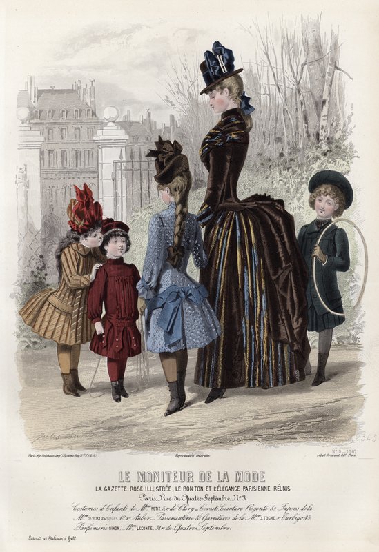 Francouzská módní deska, konec 19. století od French School