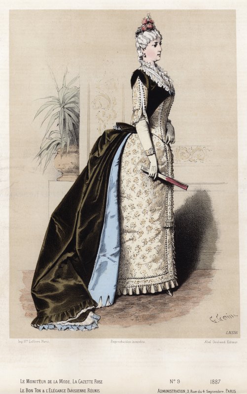 Francouzská módní deska, konec 19. století od French School
