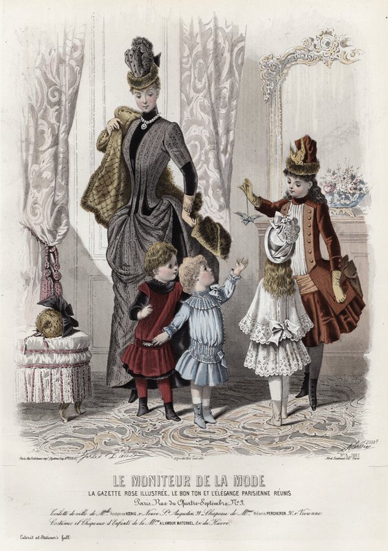 Francouzská módní deska, konec 19. století od French School