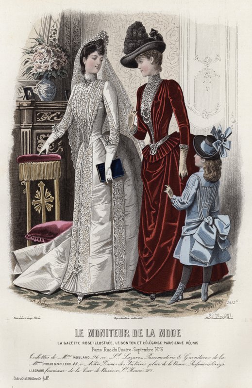 Francouzská módní deska, konec 19. století od French School
