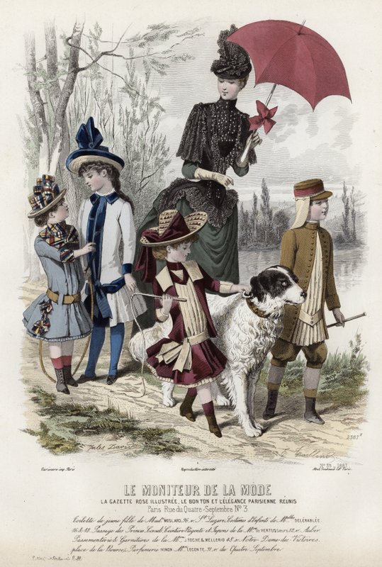 Francouzská módní deska, konec 19. století od French School