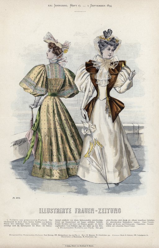 Francouzská módní deska, konec 19. století od French School