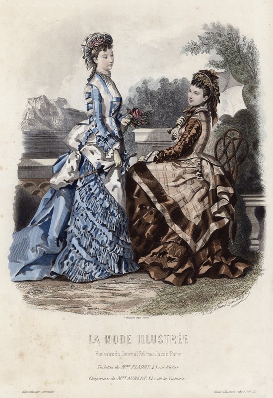 Francouzská módní deska, konec 19. století od French School
