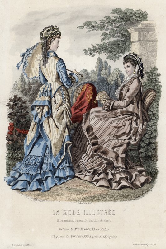 Francouzská módní deska, konec 19. století od French School