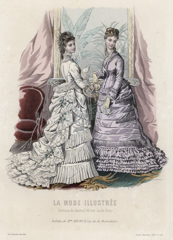 Francouzská módní deska, konec 19. století od French School