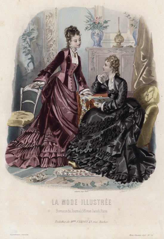 Francouzská módní deska, konec 19. století od French School
