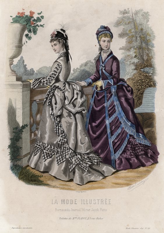 Francouzská módní deska, konec 19. století od French School