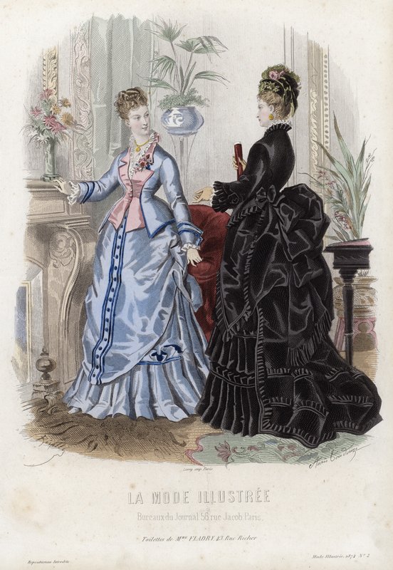 Francouzská módní deska, konec 19. století od French School