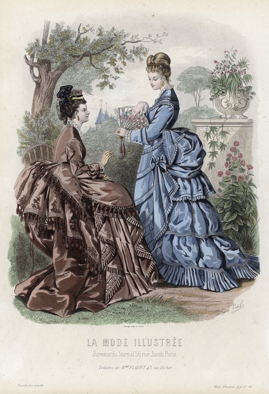 Francouzská módní deska, konec 19. století od French School