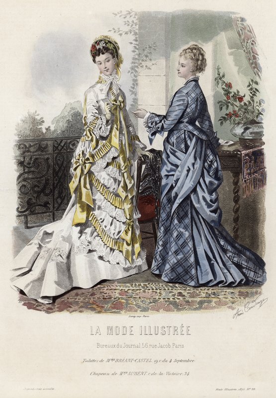 Francouzská módní deska, konec 19. století od French School