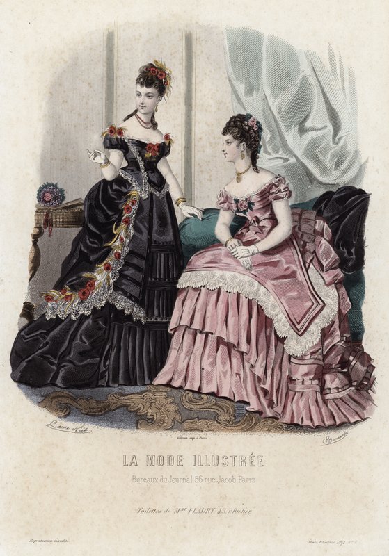 Francouzská módní deska, konec 19. století od French School