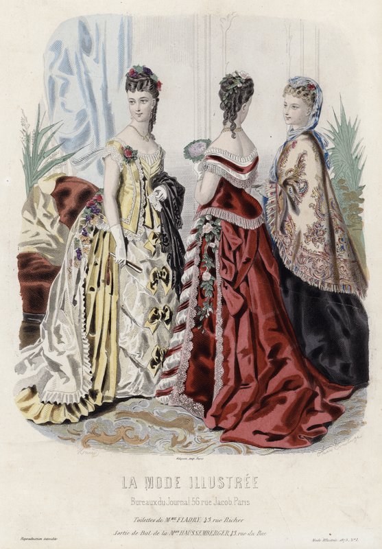 Francouzská módní deska, konec 19. století od French School