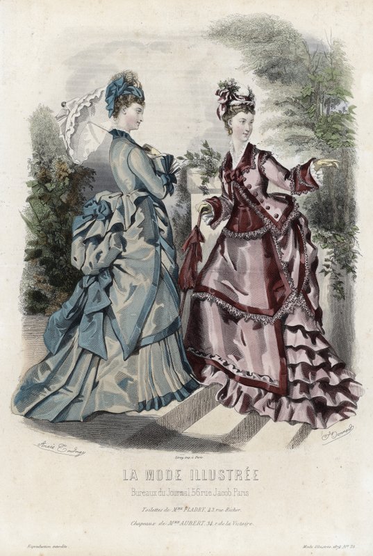 Francouzská módní deska, konec 19. století od French School