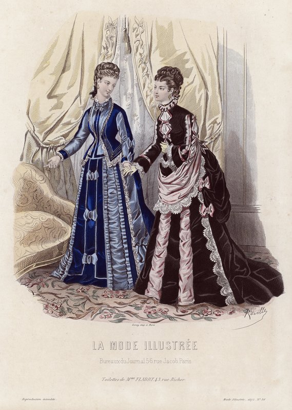 Francouzská módní deska, konec 19. století od French School