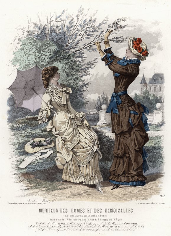 Francouzská módní deska, konec 19. století od French School