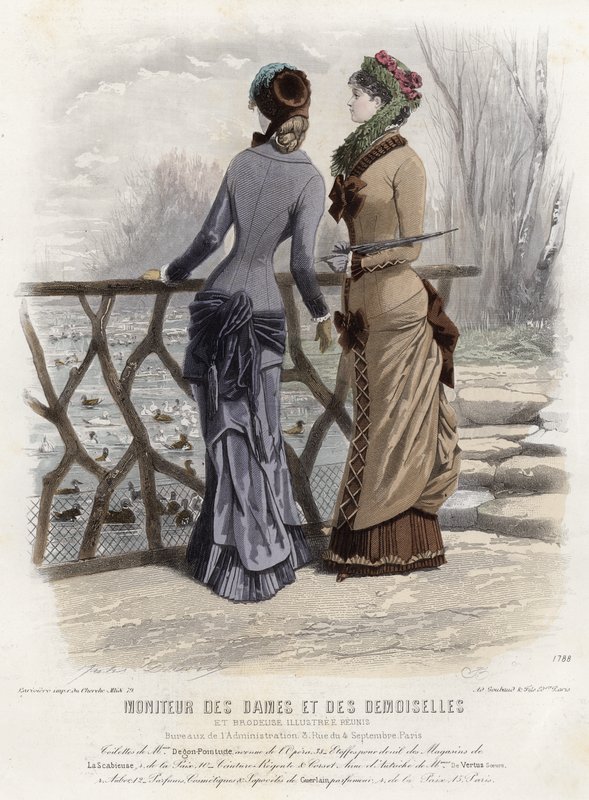 Francouzská módní deska, konec 19. století od French School