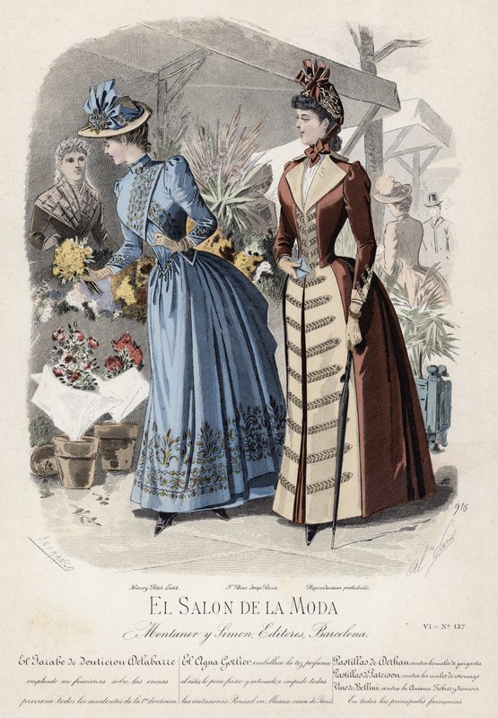 Francouzská módní deska, konec 19. století od French School
