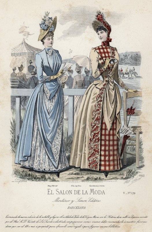 Francouzská módní deska, konec 19. století od French School