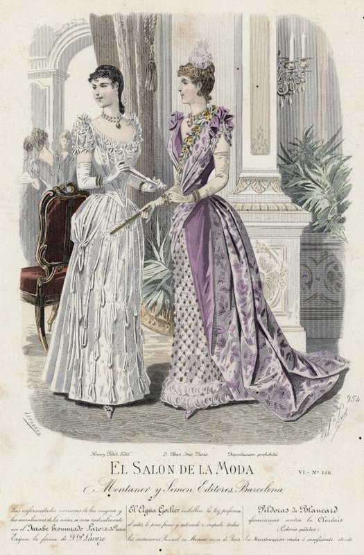 Francouzská módní deska, konec 19. století od French School