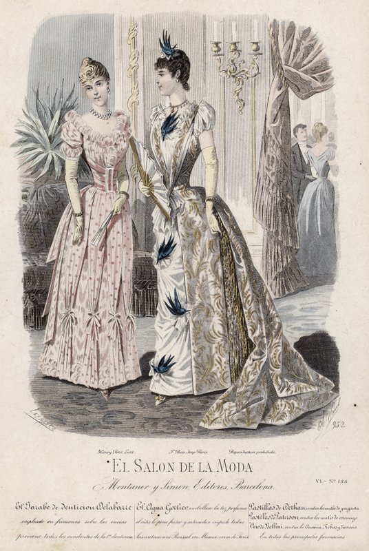 Francouzská módní deska, konec 19. století od French School