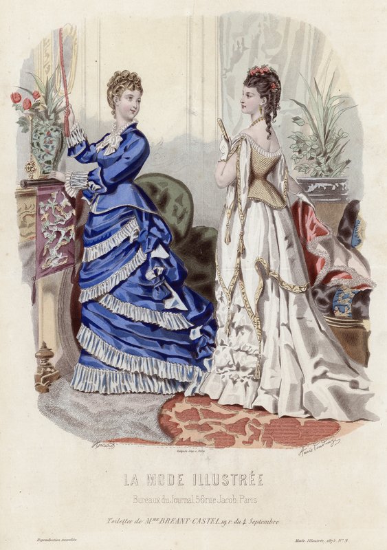 Francouzská módní deska, konec 19. století od French School