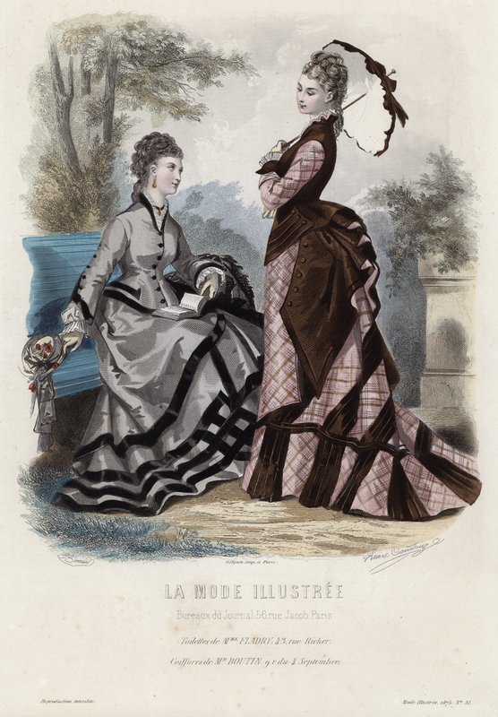 Francouzská módní deska, konec 19. století od French School