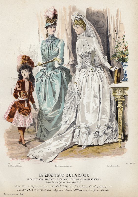 Francouzská módní deska, konec 19. století od French School