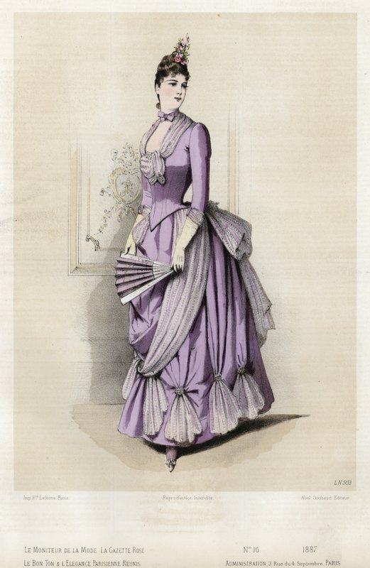 Francouzská módní deska, konec 19. století od French School