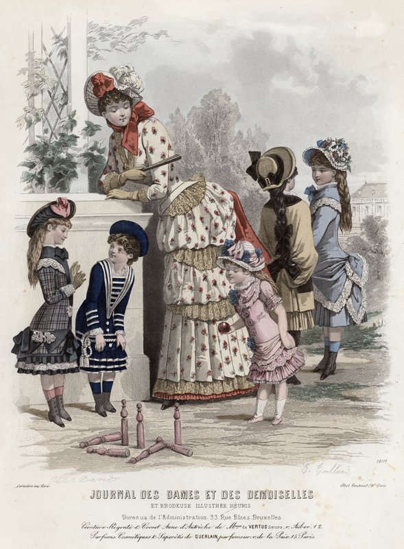 Francouzská módní deska, konec 19. století od French School