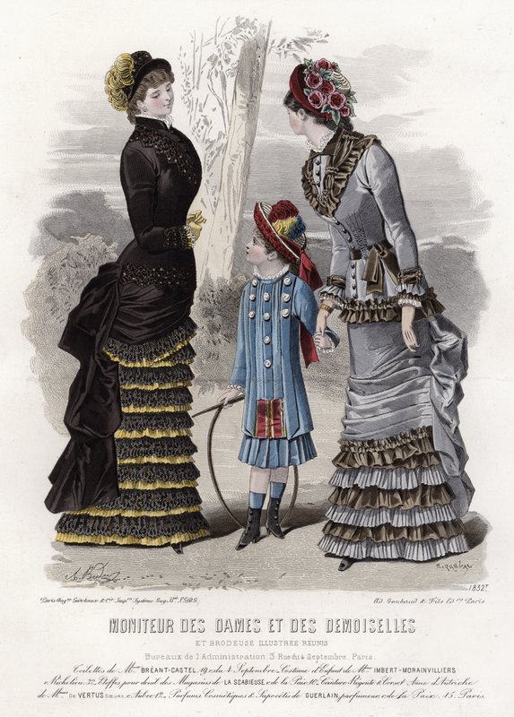Francouzská módní deska, konec 19. století od French School
