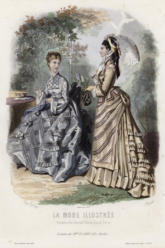 Francouzská módní deska, konec 19. století od French School