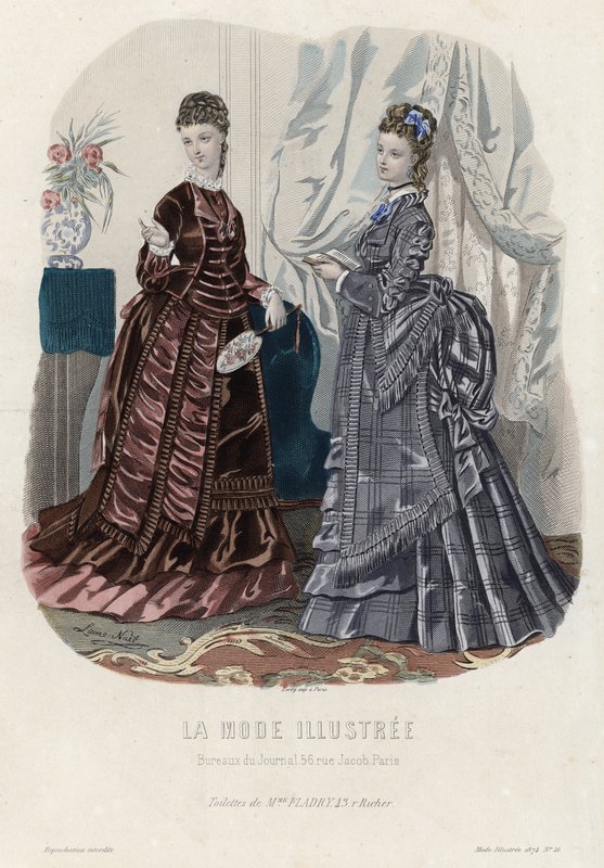 Francouzská módní deska, konec 19. století od French School