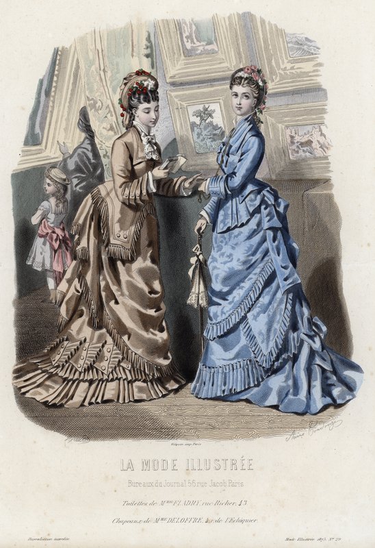 Francouzská módní deska, konec 19. století od French School