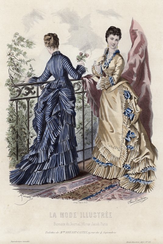 Francouzská módní deska, konec 19. století od French School