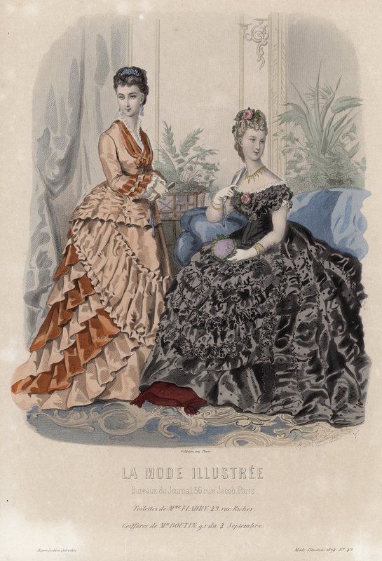 Francouzská módní deska, konec 19. století od French School